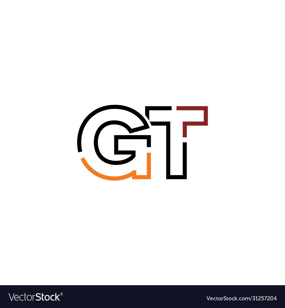 Gt letter logo icon design template elements