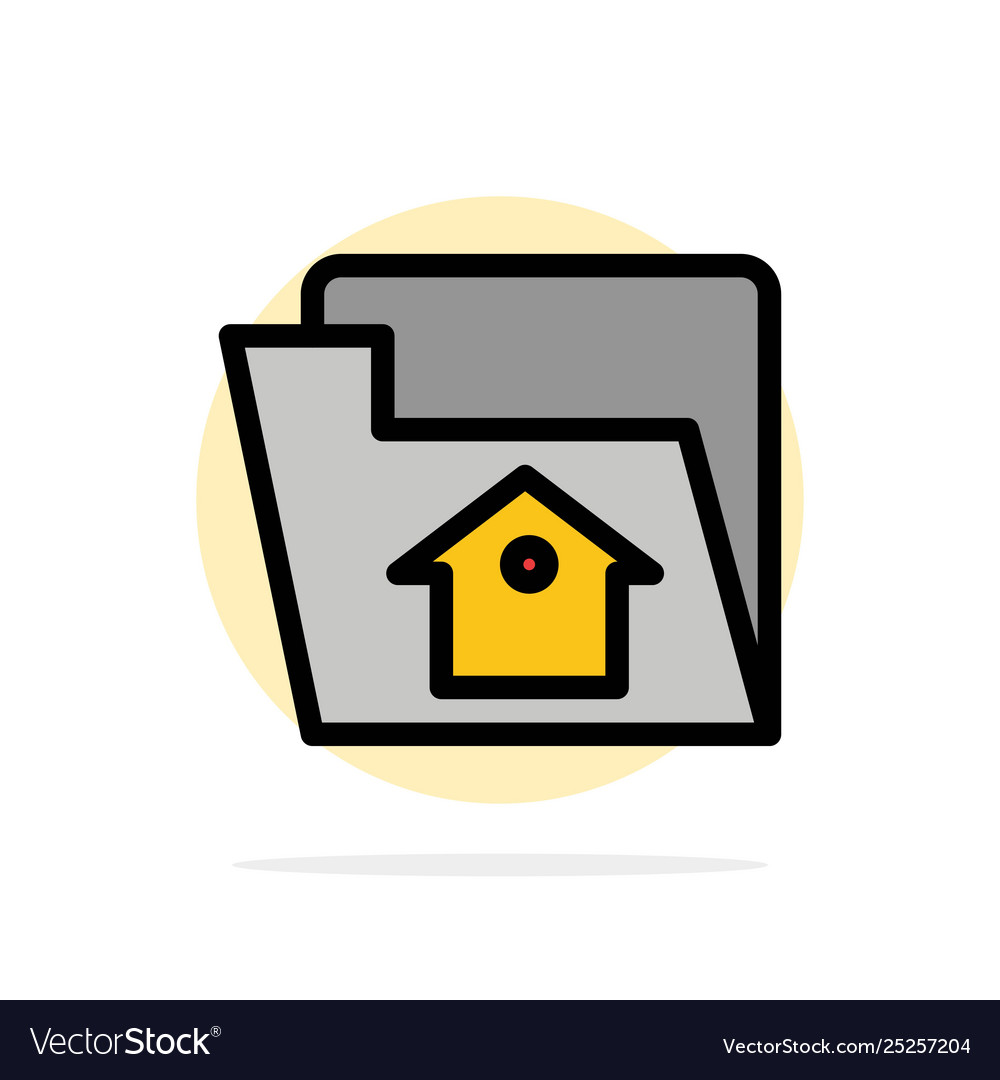 Home file setting service abstract circle vector image Home file setting service abstract circle