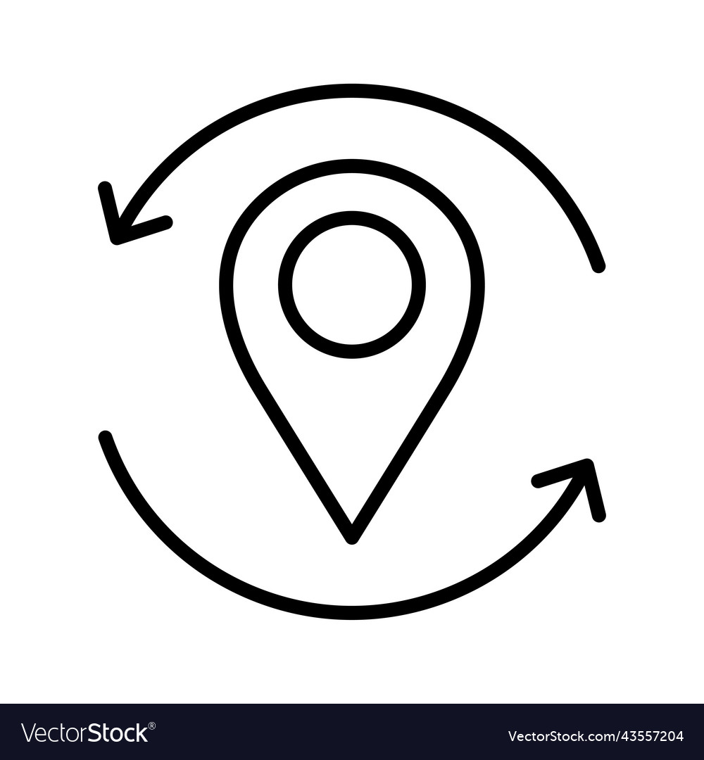 Location pin icon map marker pointer gps vector image Location pin icon map marker pointer gps