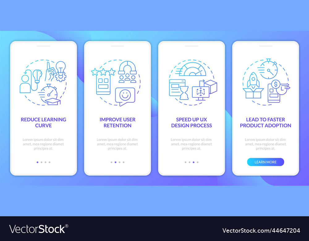 Power of familiarity in web design blue gradient vector image Power of familiarity in web design blue gradient