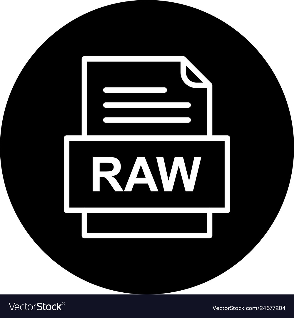 Raw file document icon