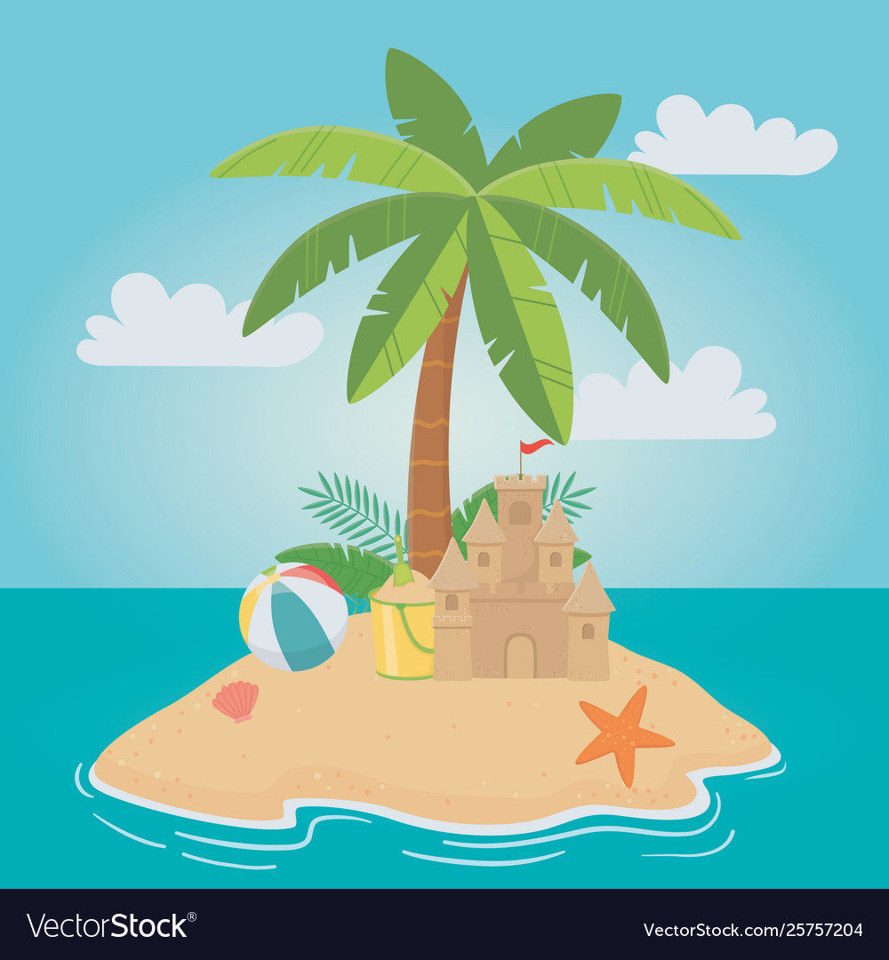 Summer and vacation icon set design