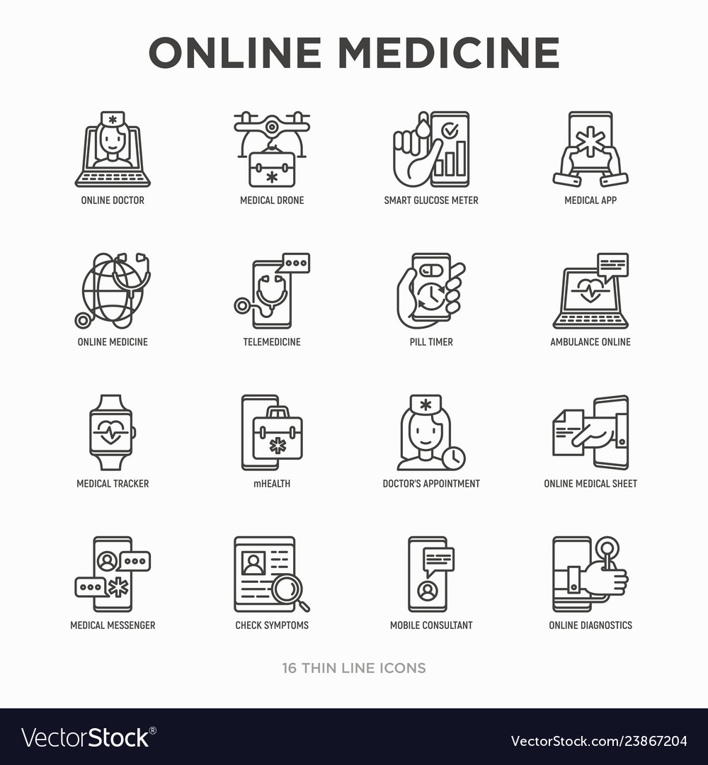 Telemedicine & Health Icons