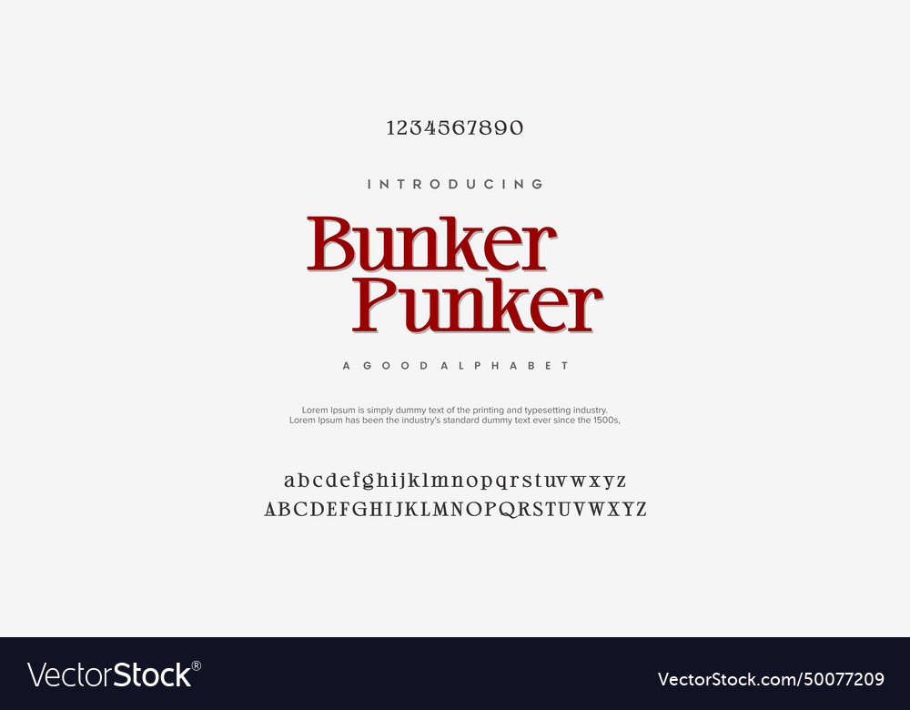 Bunker punker abstract fashion font alphabet vector image Bunker punker abstract fashion font alphabet