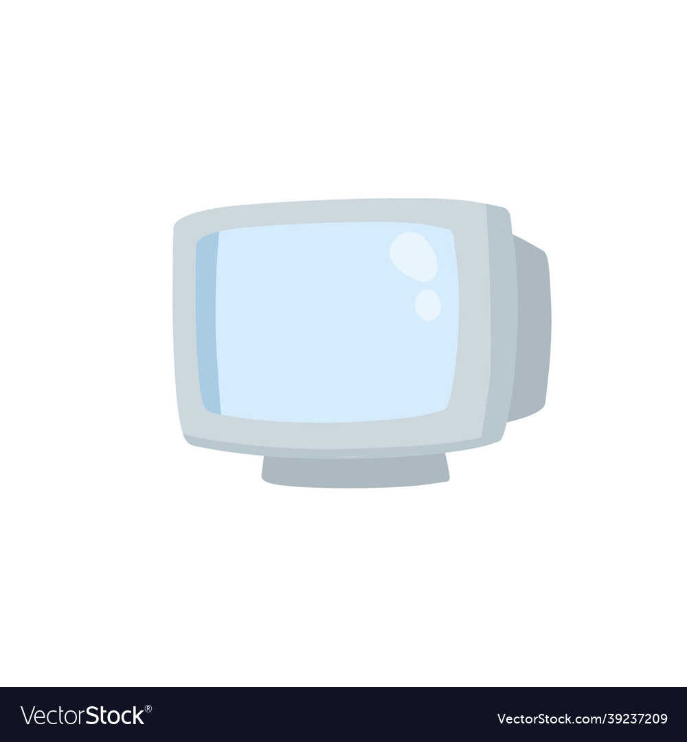 Computer monitor retro screen of the device Vector Image Computer monitor retro screen of the device