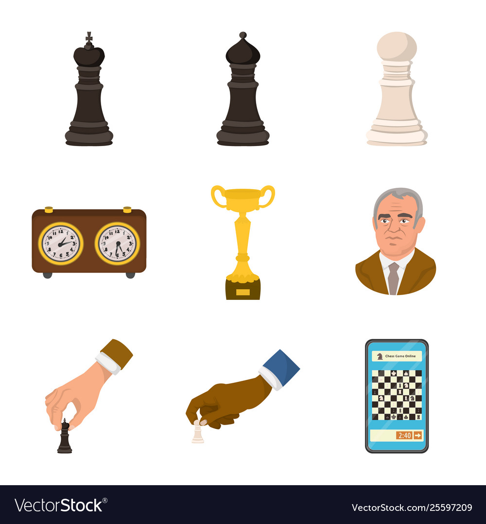 Design chess and game logo set vector image Design chess and game logo set