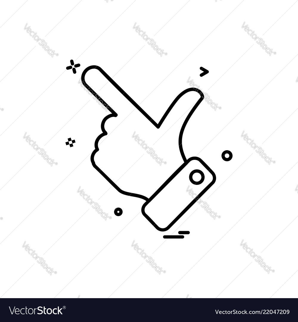 Hand choose click icon design vector image Hand choose click icon design