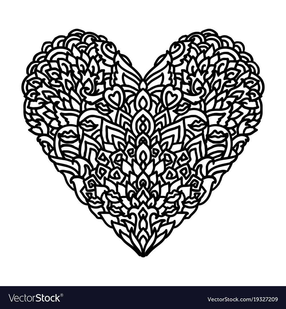 Mandala Heart Clip Art 8294