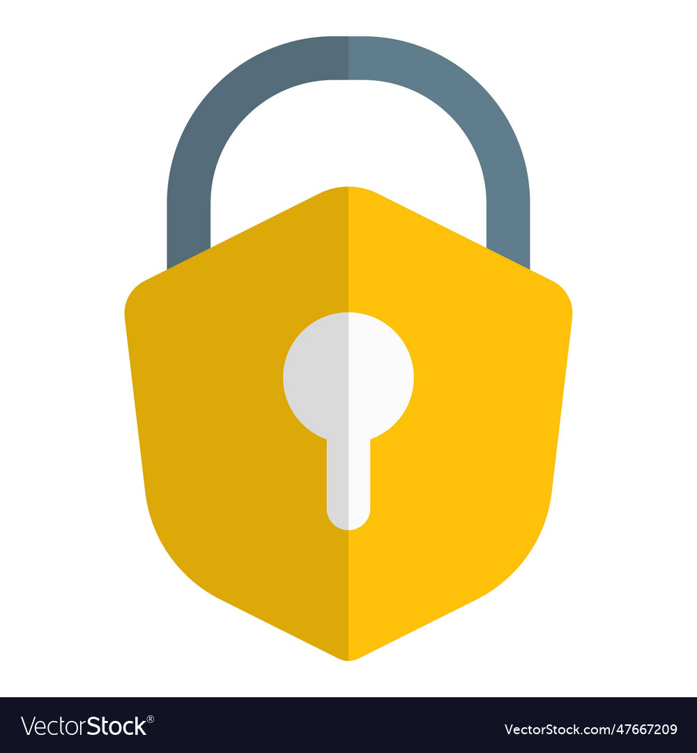 High Security Protection Provided By Shield Lock Vector Image 9763