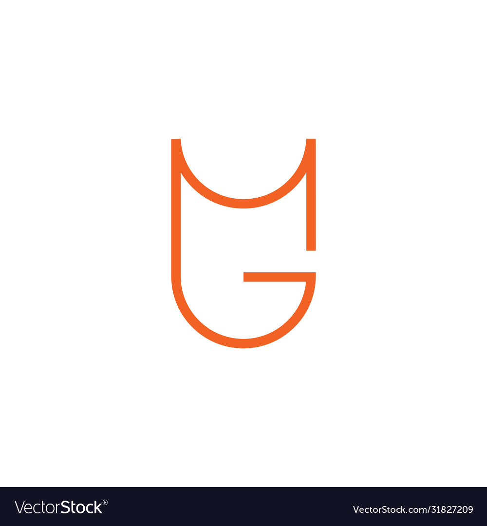 Initial letter gm or mg logo design template