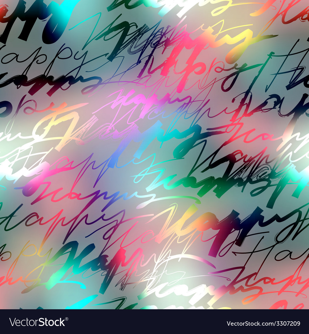 Inscriptions of word happy on blur background