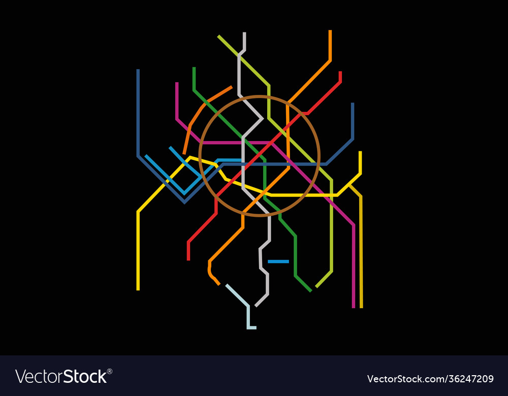 Map urban underground metro Royalty Free Vector Image