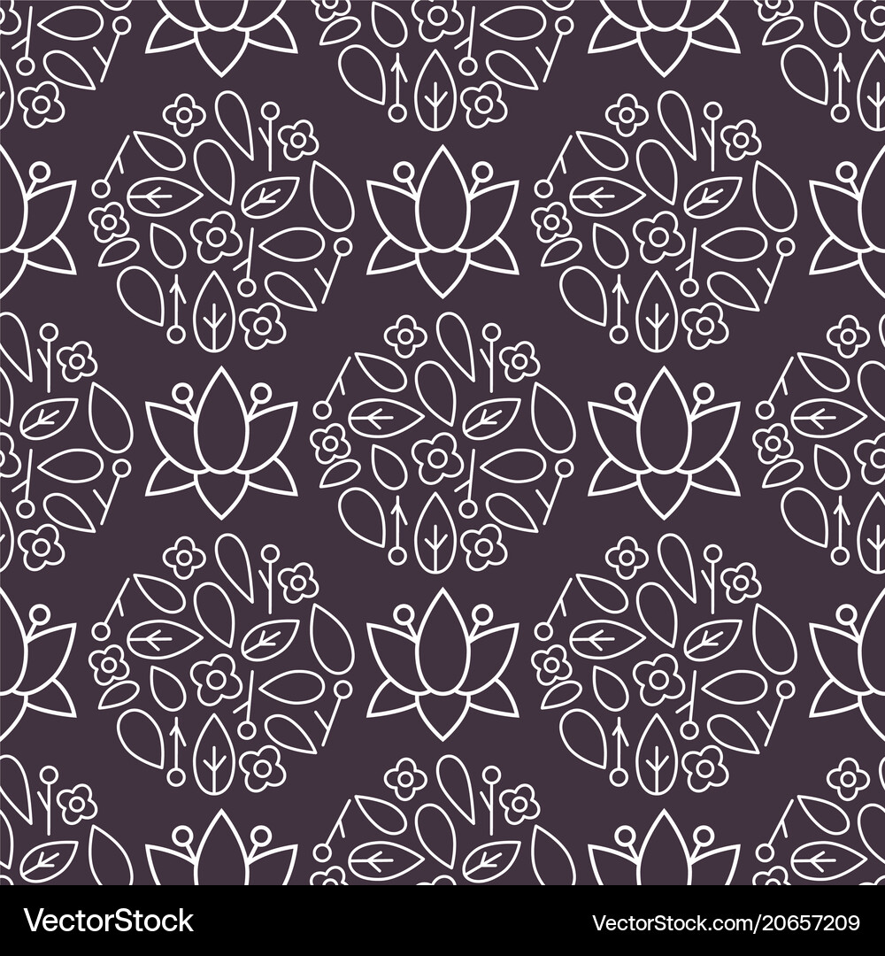 Nature flower seamless pattern Royalty Free Vector Image