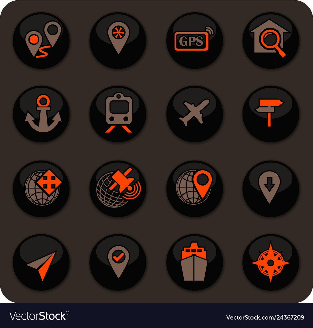 Navigation icon set
