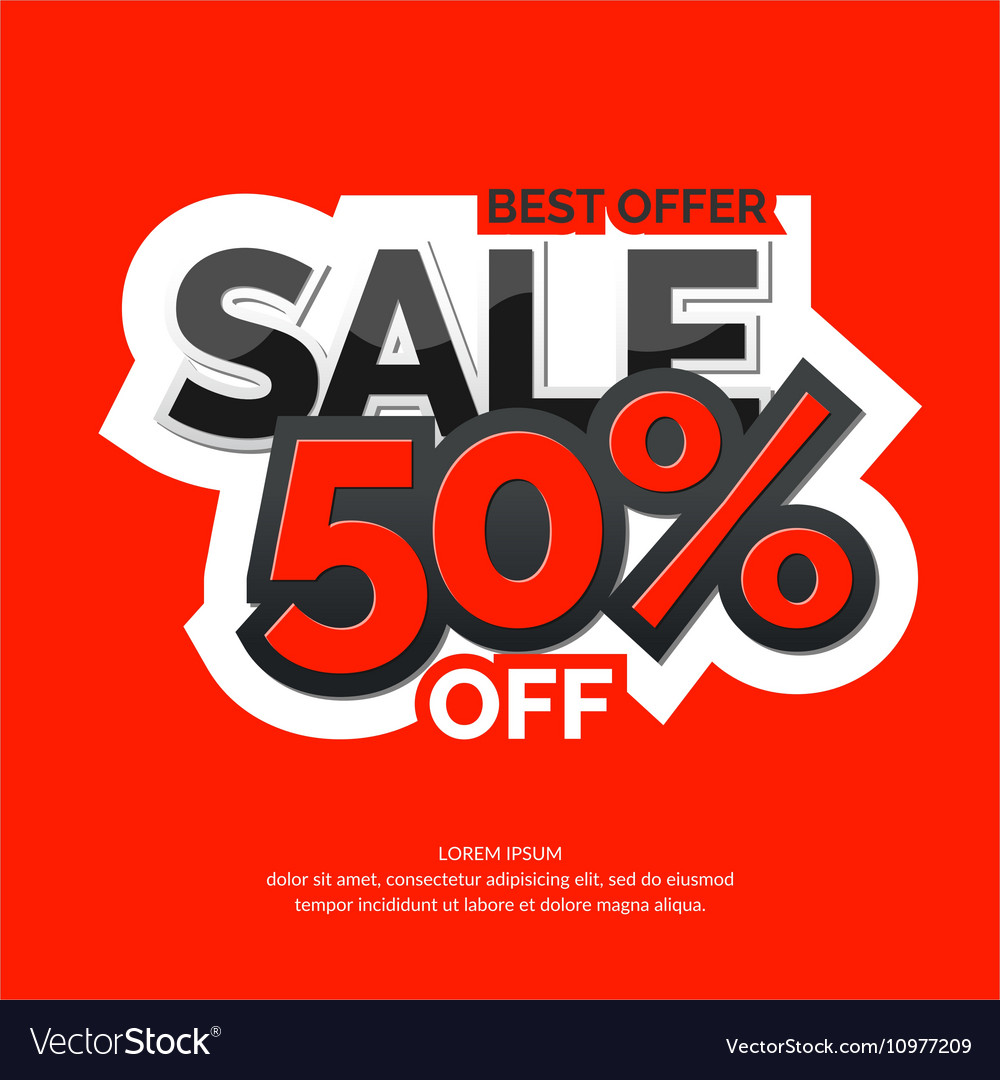 Original concept poster discount sale Royalty Free Vector