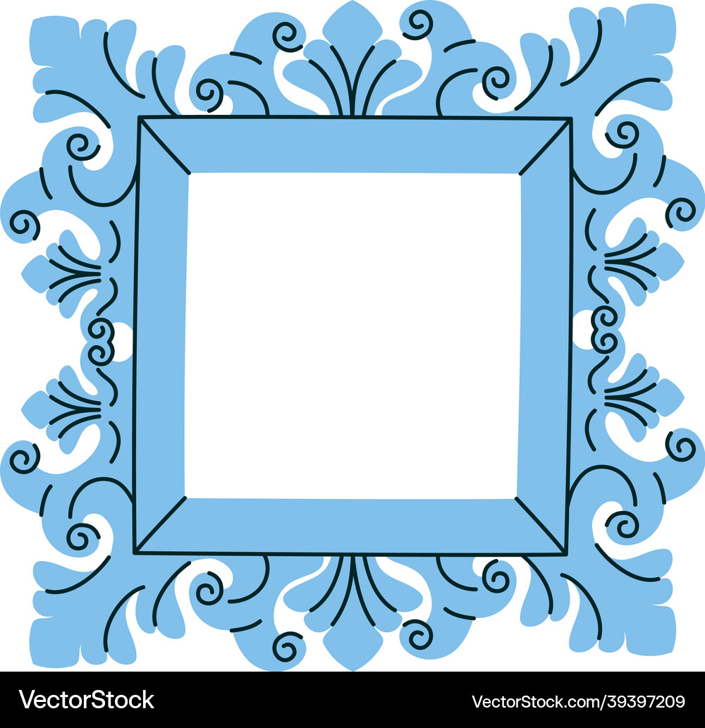 Pale blue frame Royalty Free Vector Image - VectorStock