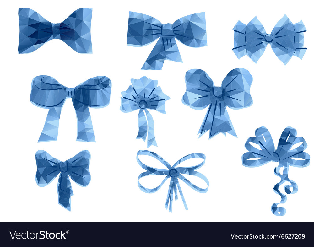 Set of triangular ribbon