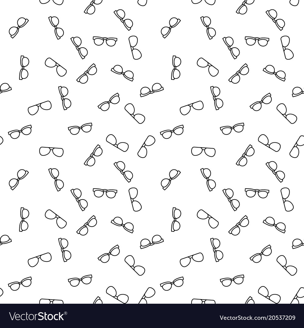 Simple glasses seamless pattern