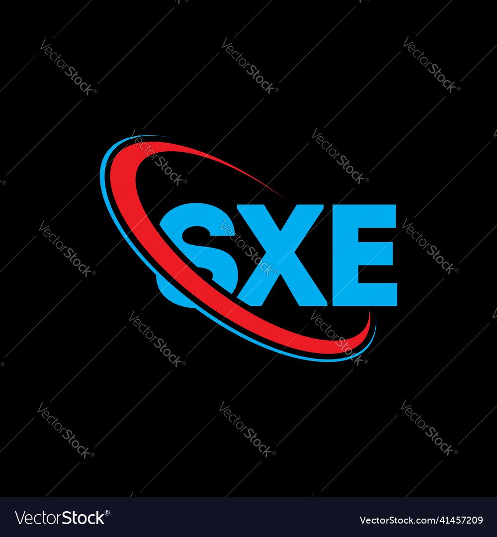 Sxe logo letter design Royalty Free Vector Image