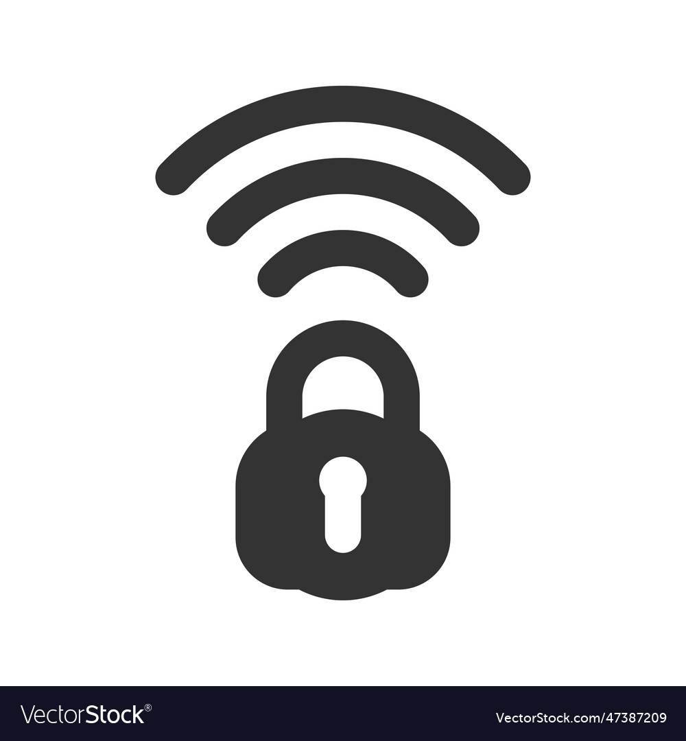 Wireless network security icon