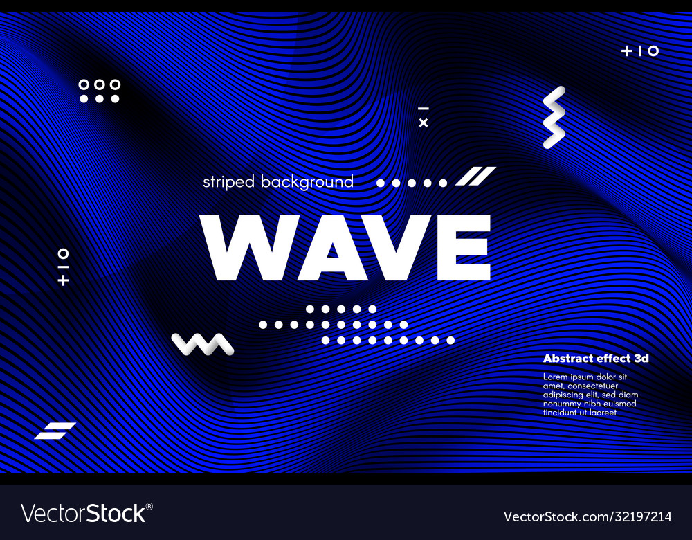Abstract wavy lines with 3d effect vector image Abstract wavy lines with 3d effect