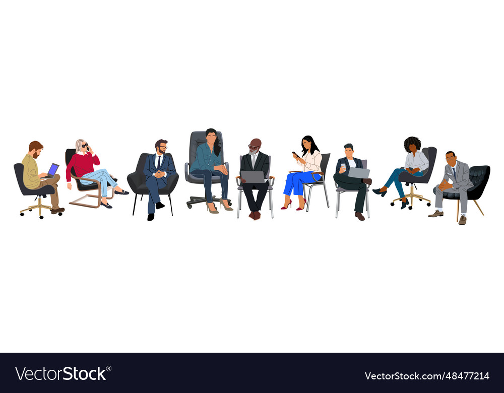 Business people sitting taking part in meeting