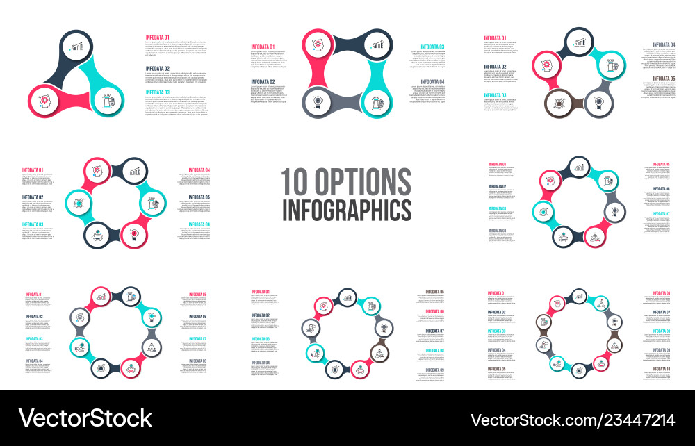 Circle elements for infographic template Vector Image