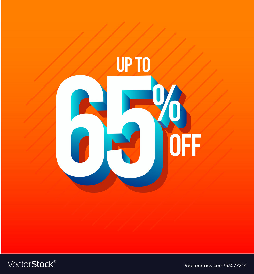 Discount up to 20 off label template design Vector Image Pertaining To 65 Label Template