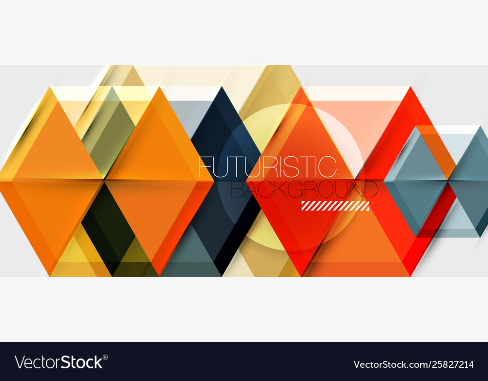 Geometric triangle and hexagon abstract background Vector Image Geometric triangle and hexagon abstract background
