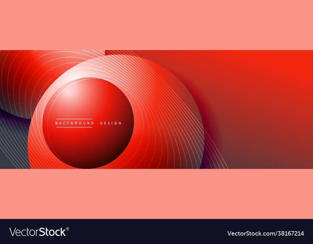 Gradient circles with shadows techno vector image Gradient circles with shadows techno