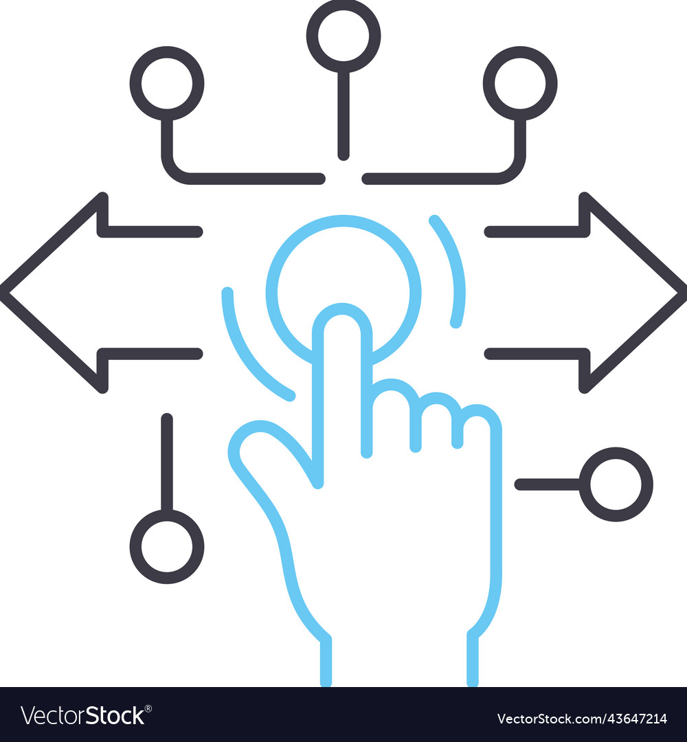 Intelligent control line icon outline symbol