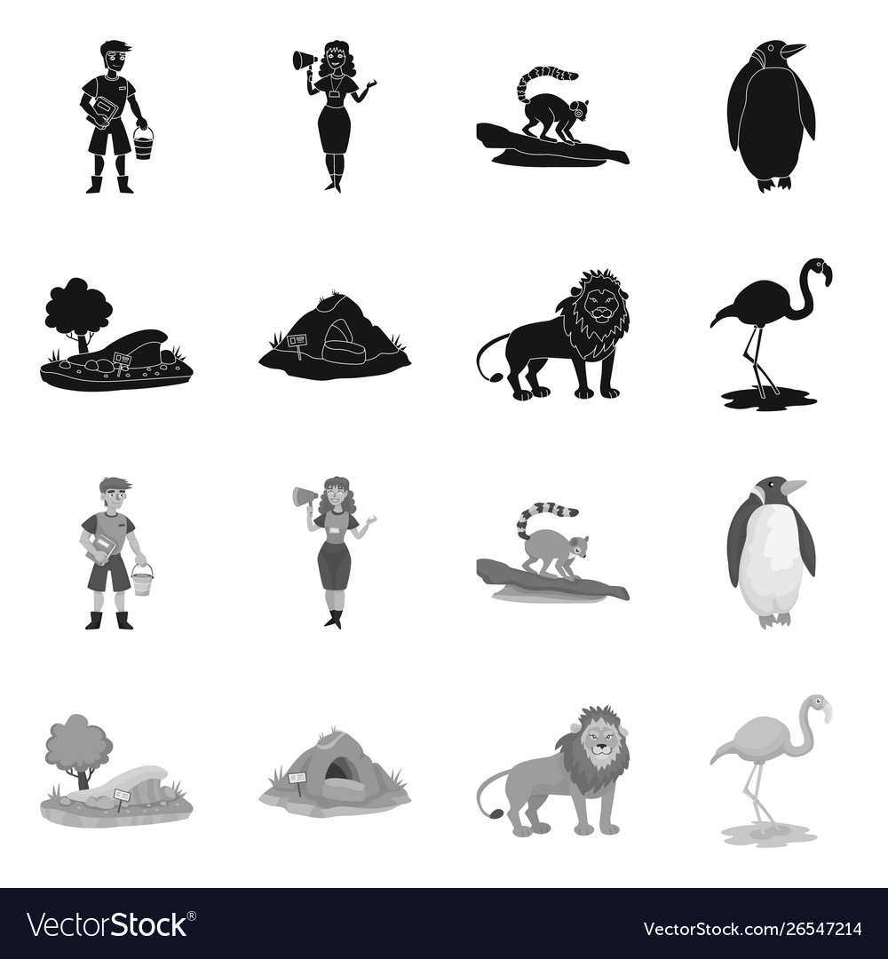 Isolated object nature and fun icon set vector image Isolated object nature and fun icon set