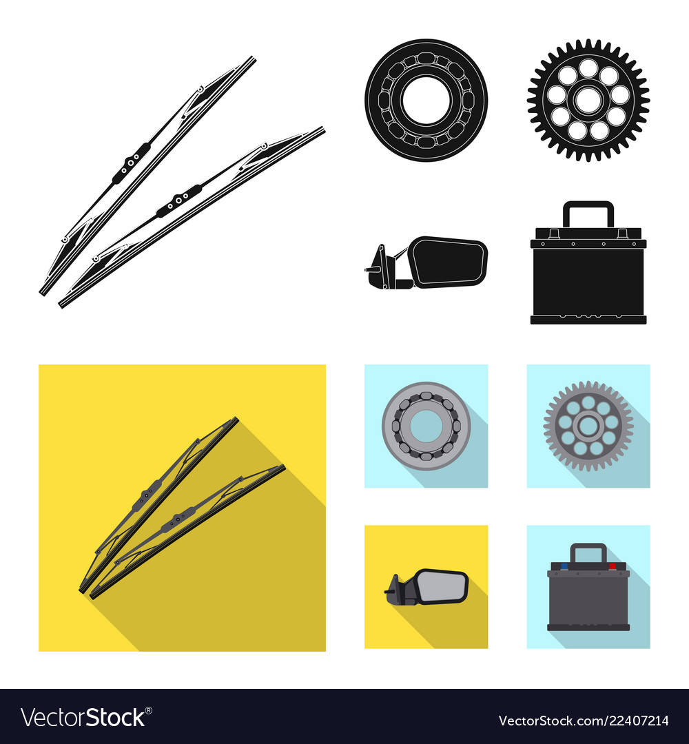 Isoliertes Objekt von Auto- und Teil-Icon-Set vector image Isoliertes Objekt von Auto- und Teil-Icon-Set