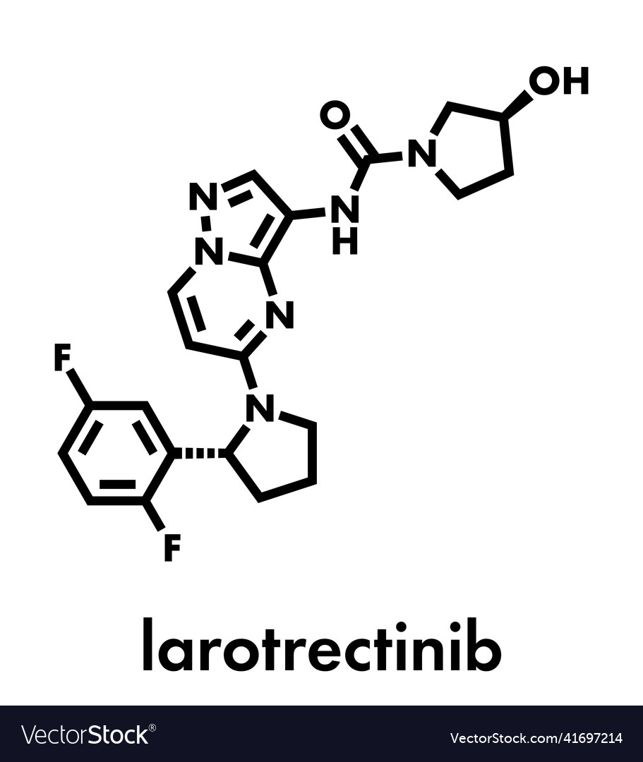 Larotrectinib Krebs Drogenmolekül Skelett