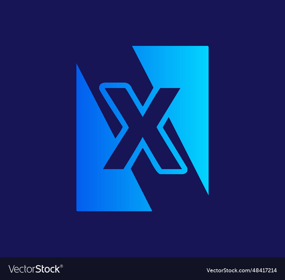 Letter x tech logo design Royalty Free Vector Image