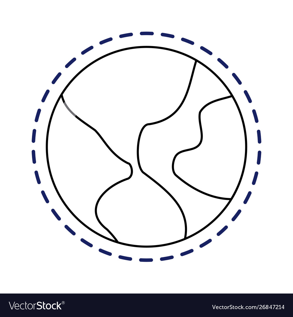Patch world planet earth isolated icon