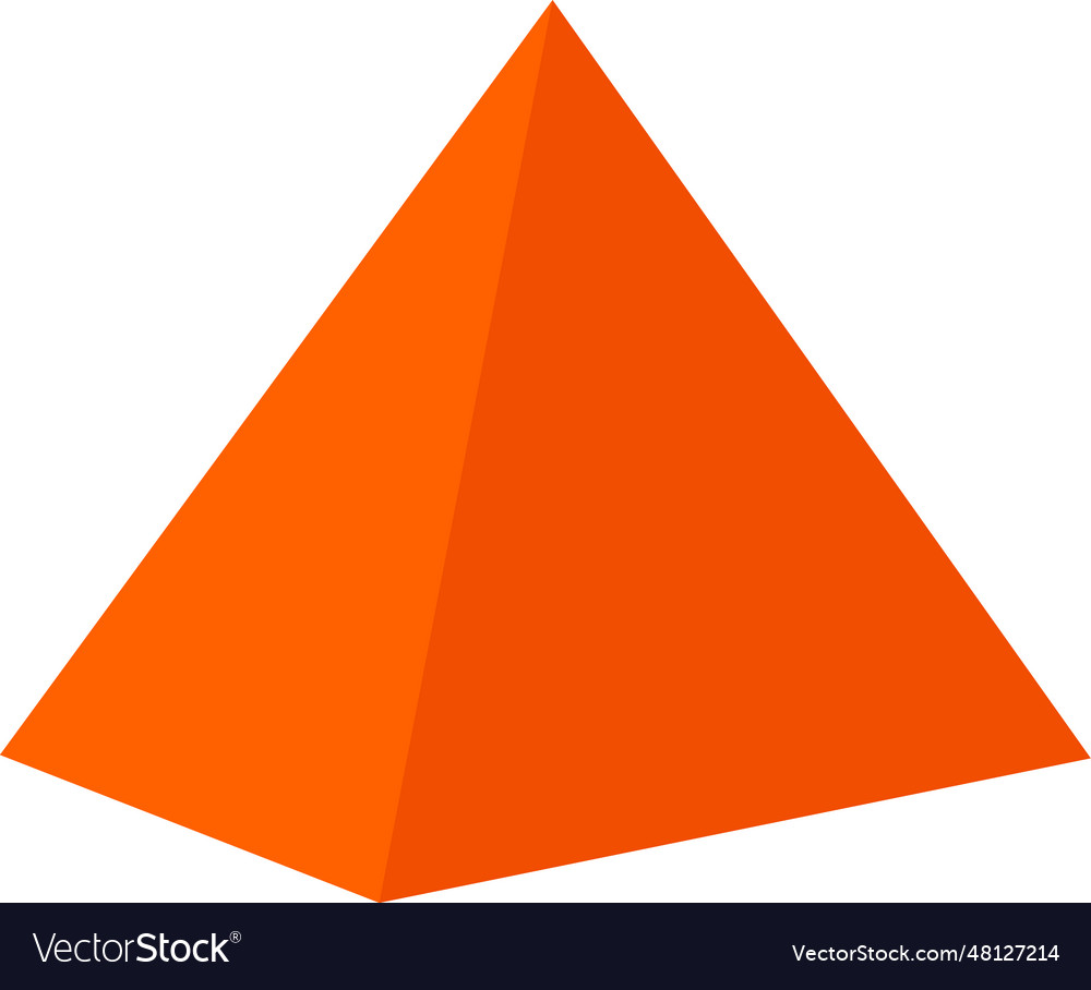 Pyramid block toy Royalty Free Vector Image - VectorStock