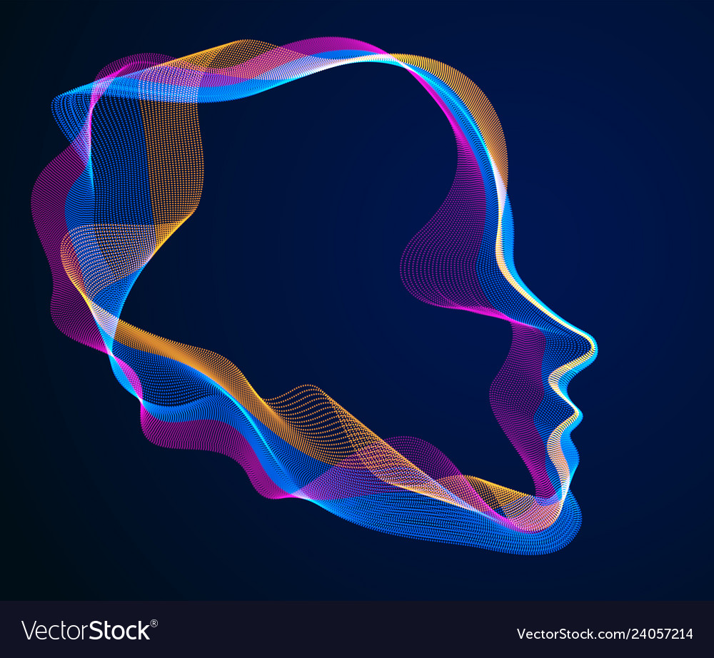 Spirit of digital electronic time artificial vector image Spirit of digital electronic time artificial