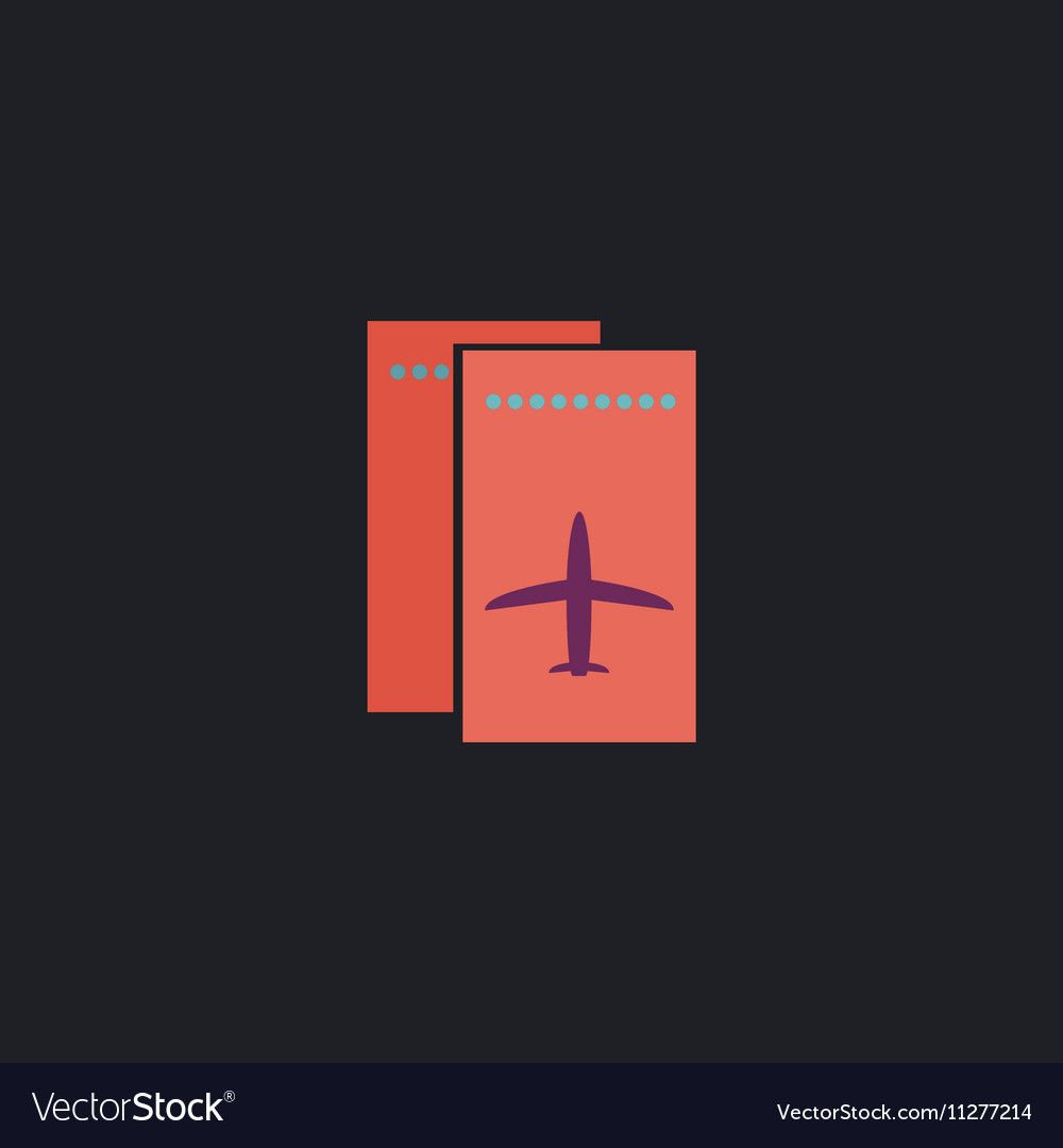 Ticket plane computer symbol