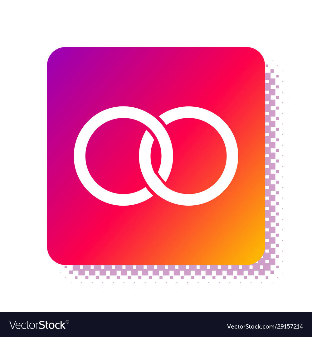 Weiße Hochzeit Ringe Ikone isoliert auf vector image Weiße Hochzeit Ringe Ikone isoliert auf