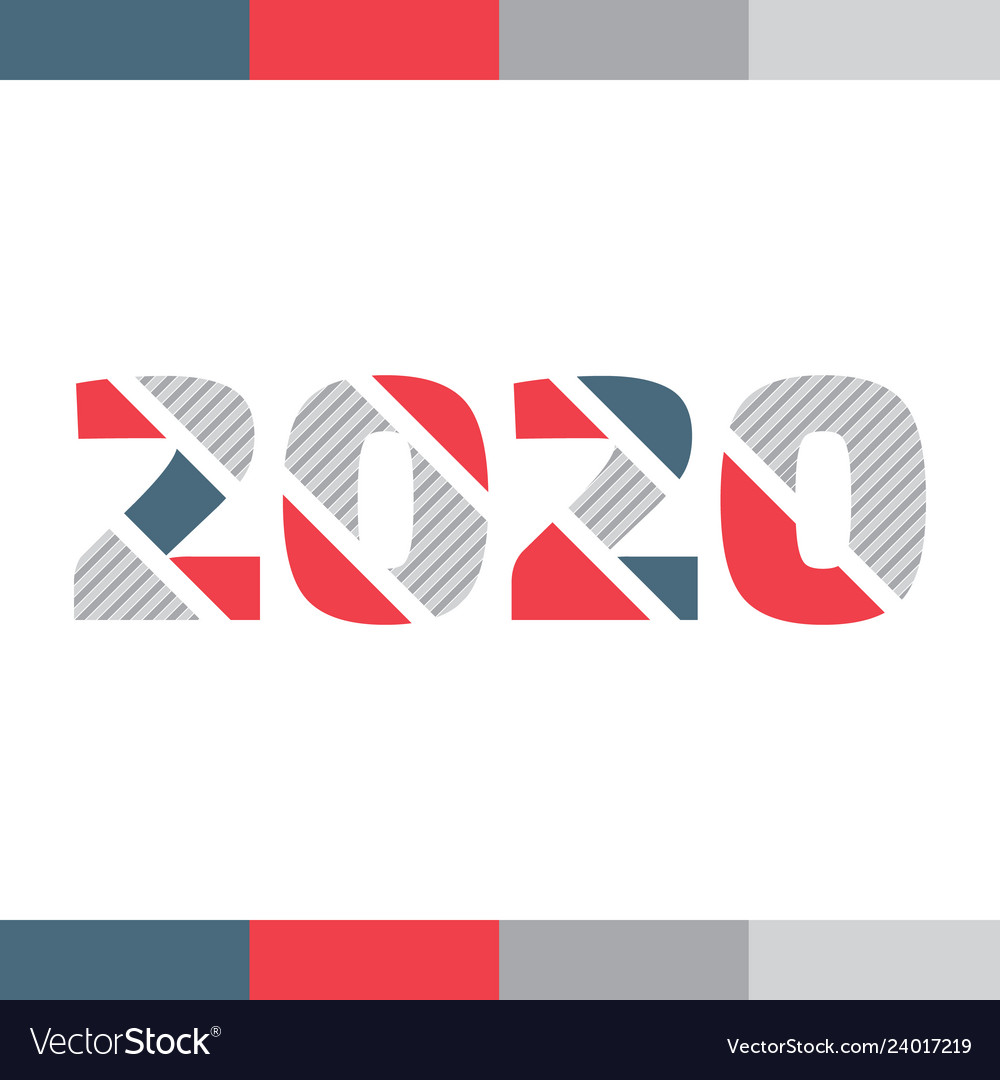 2020 year sign Royalty Free Vector Image - VectorStock