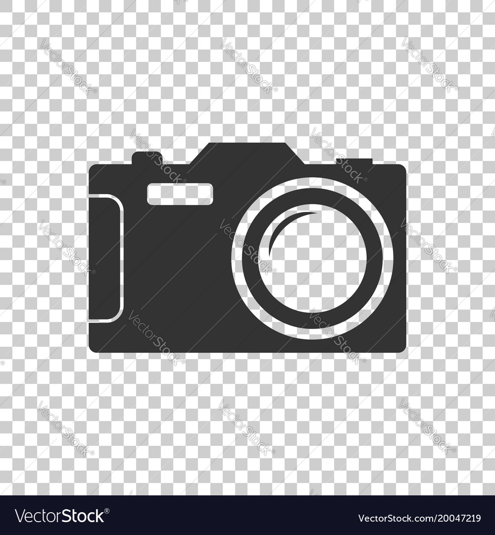 Camera icon on isolated background flat
