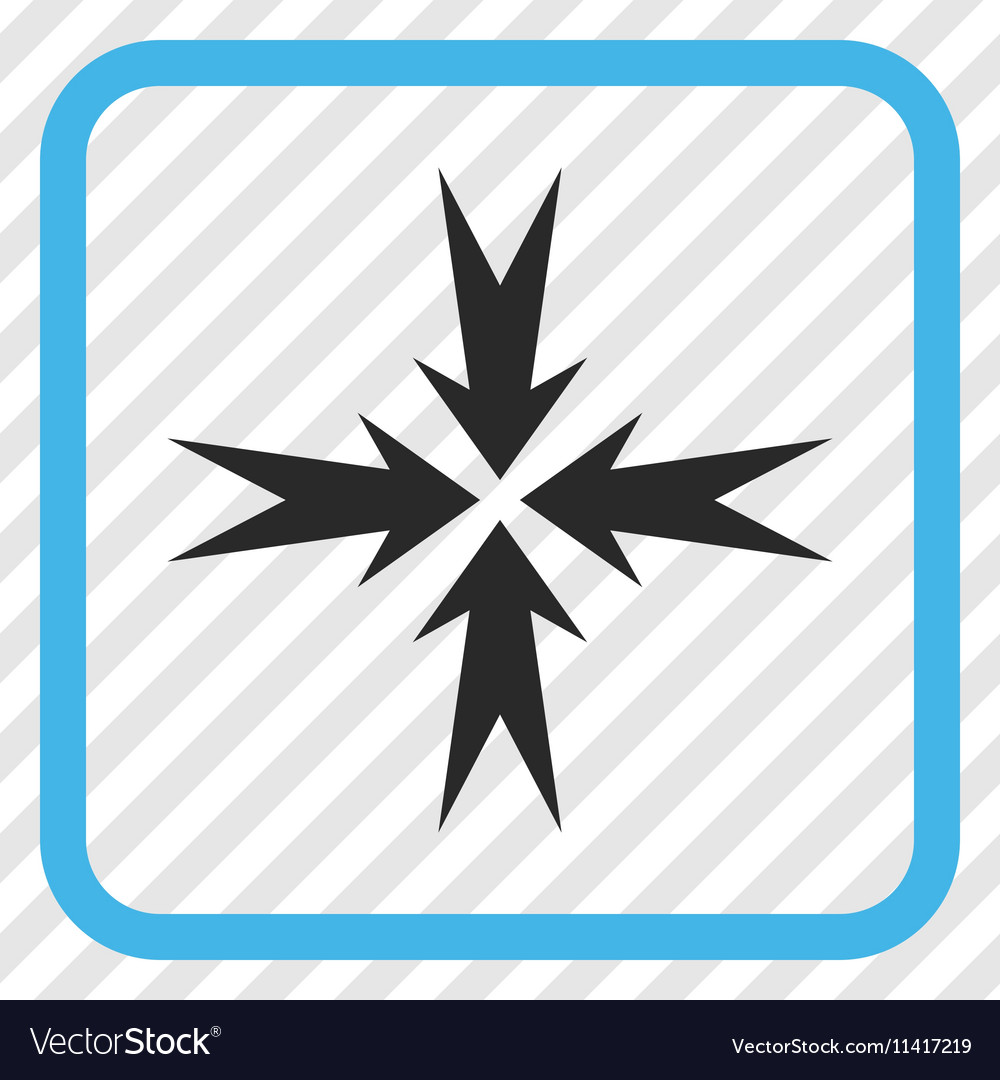 Compression arrows icon in a frame