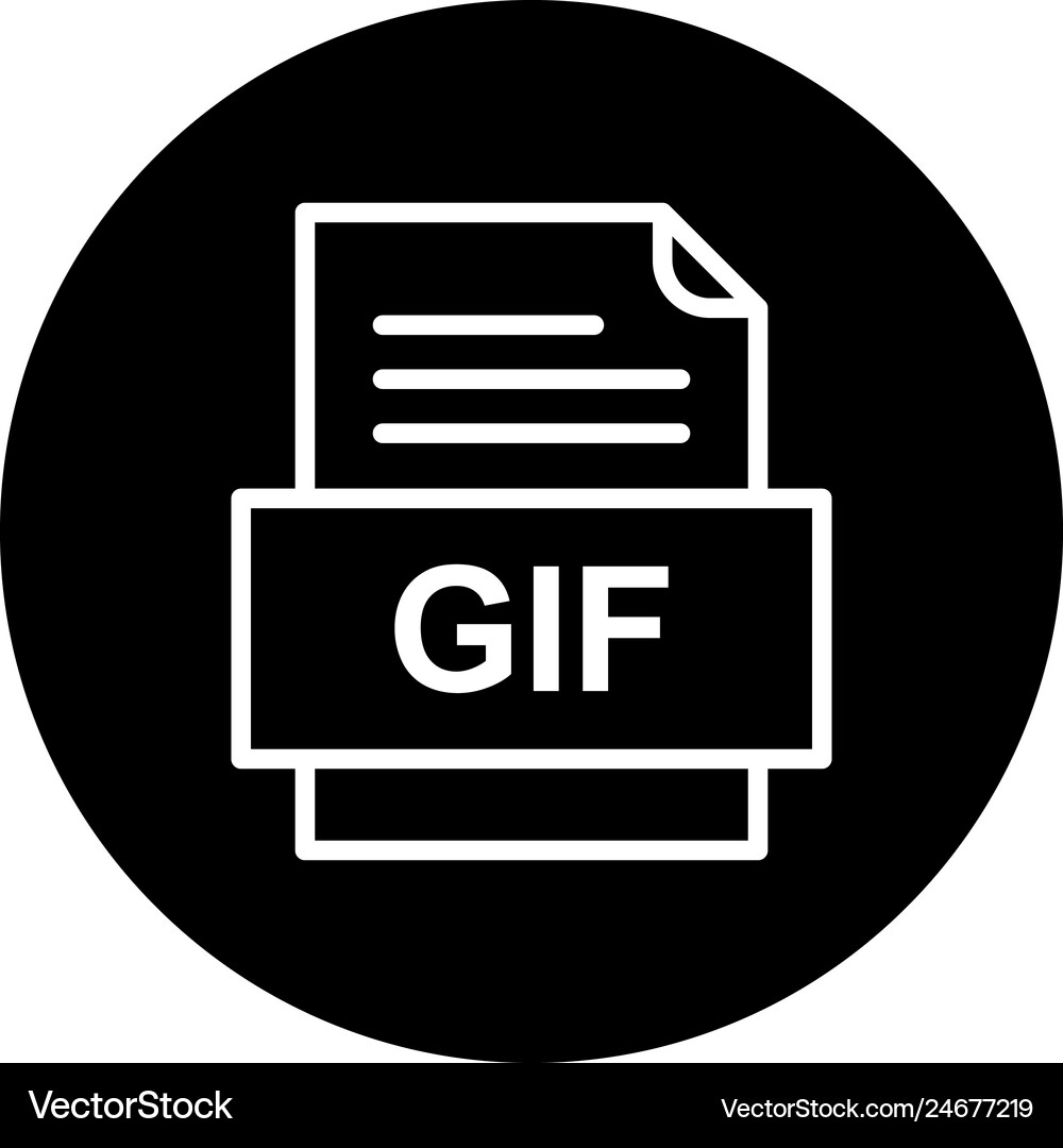 Gif file document icon Royalty Free Vector Image