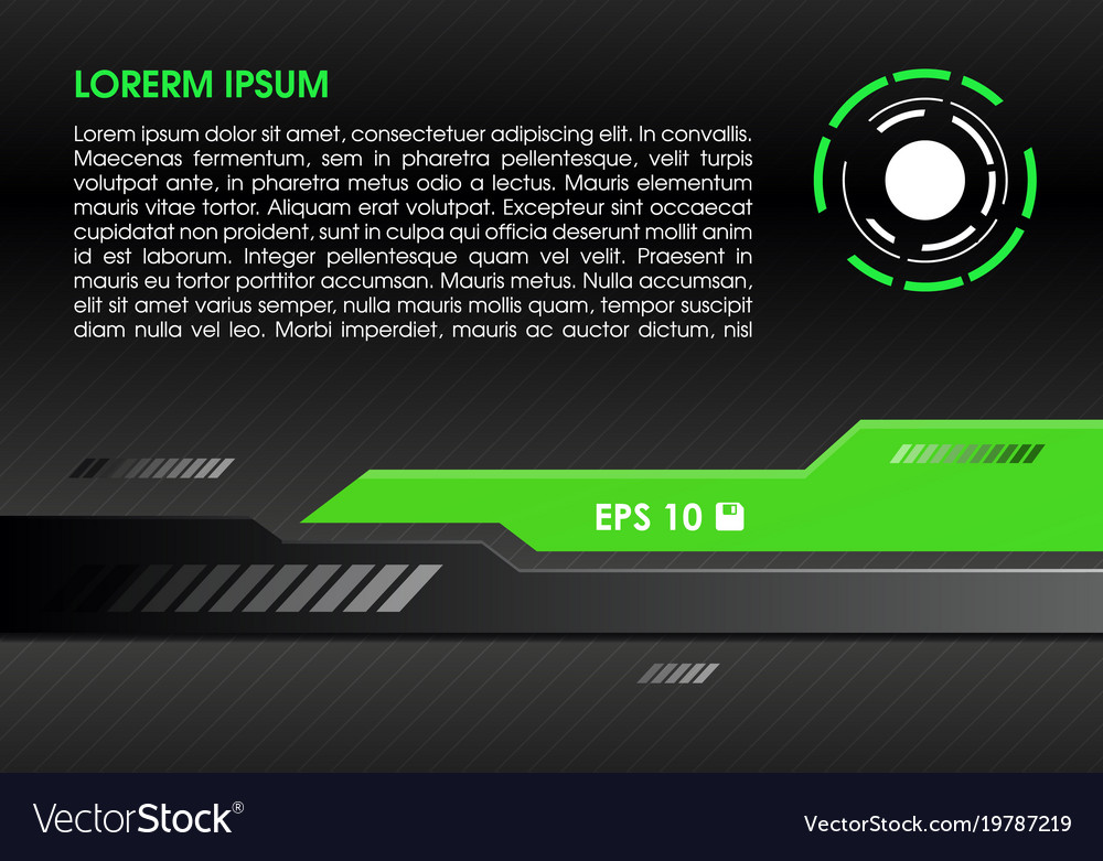 Hi-tech abstract background with green element