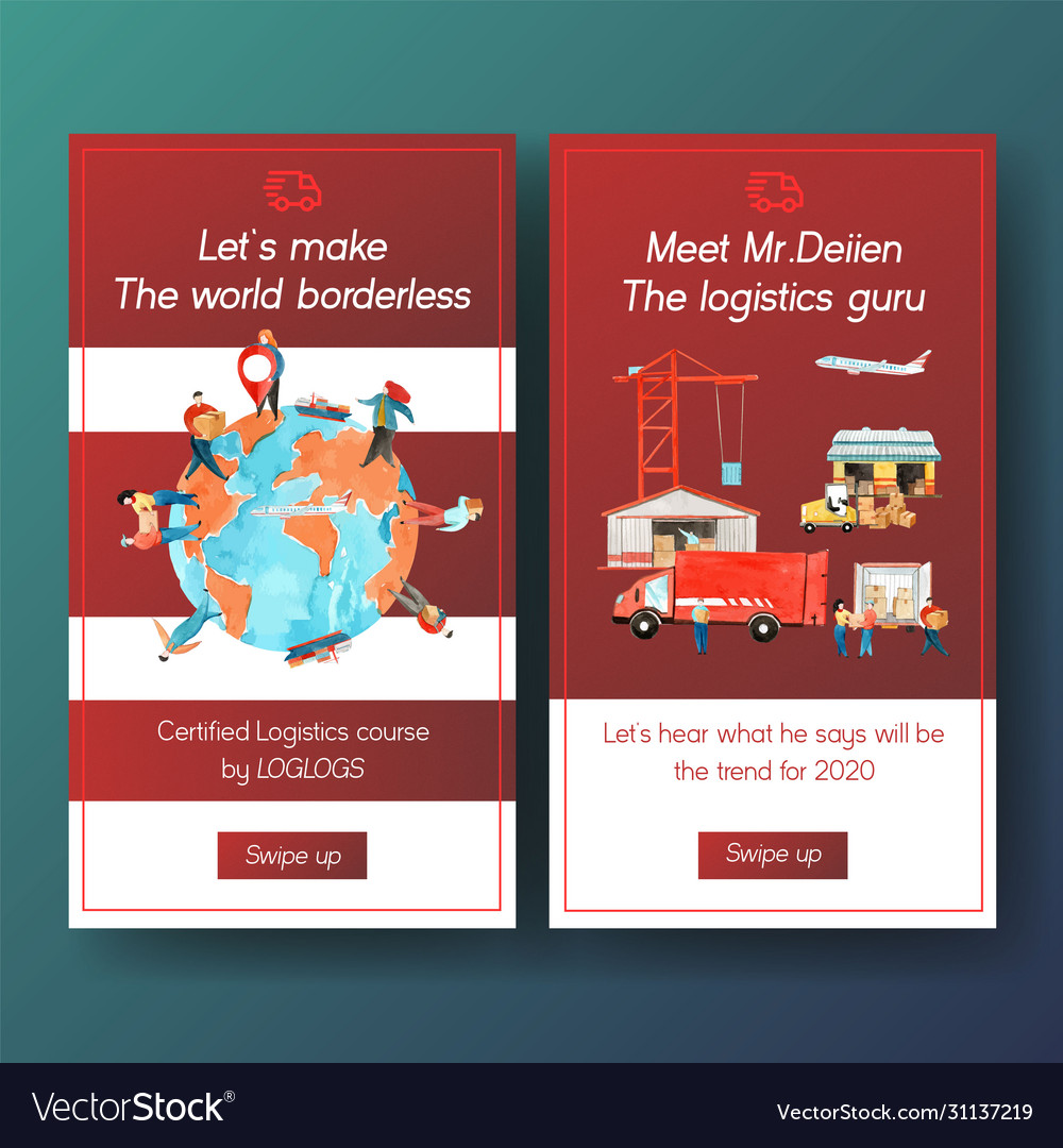 Instagram With Watercolor Painting Carne Earth Vector Image