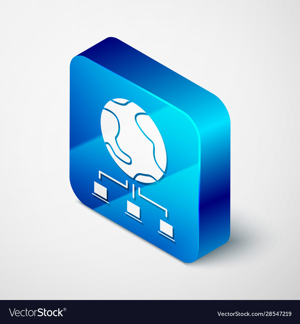 Isometric computer network icon isolated on white Vector Image Isometric computer network icon isolated on white