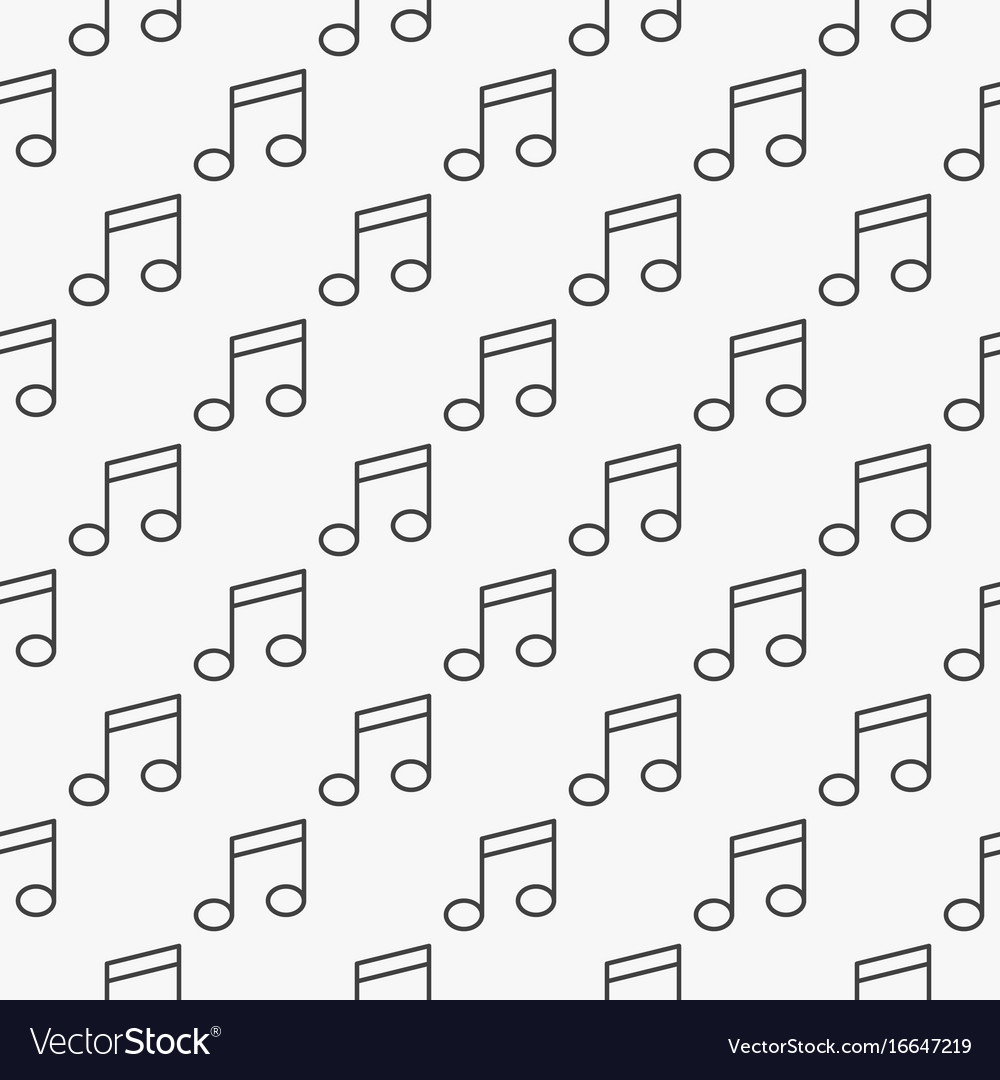 Music note minimal seamless pattern