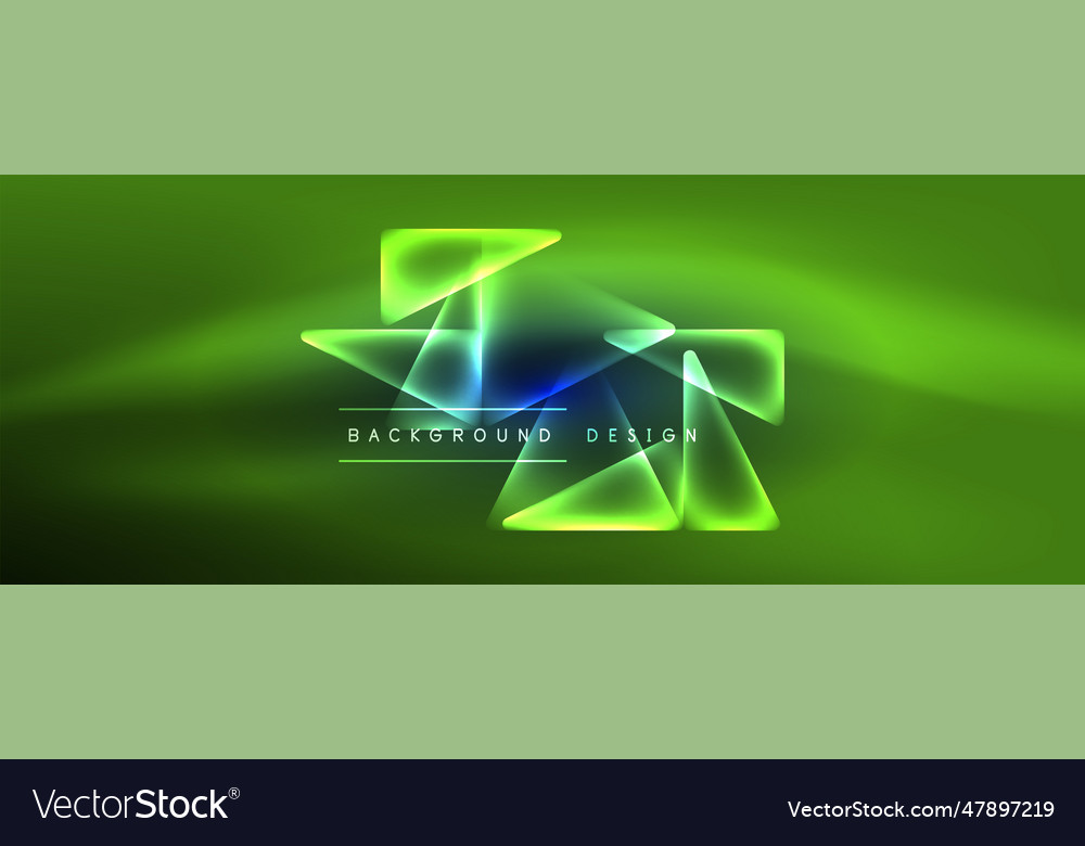 Neon lights hacking geometric background virtual vector image Neon lights hacking geometric background virtual