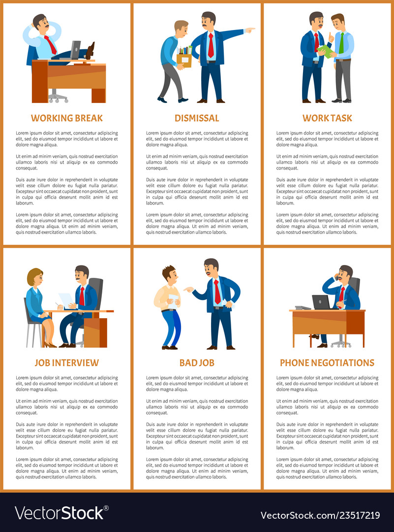 Office work process professional relationships Vector Image